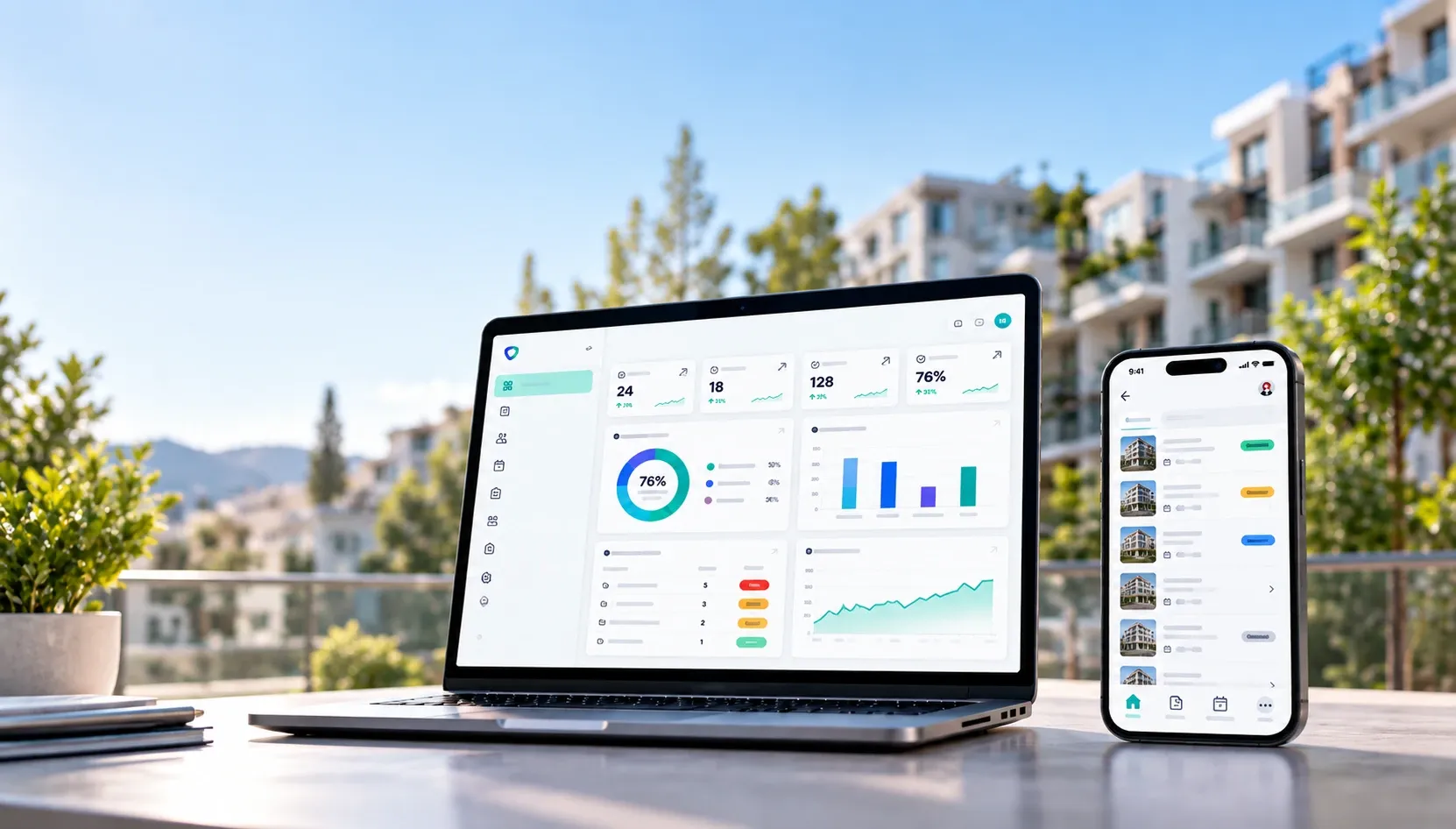 Blindo en el computador y en el teléfono: el panel de gerencia y la lista de casos